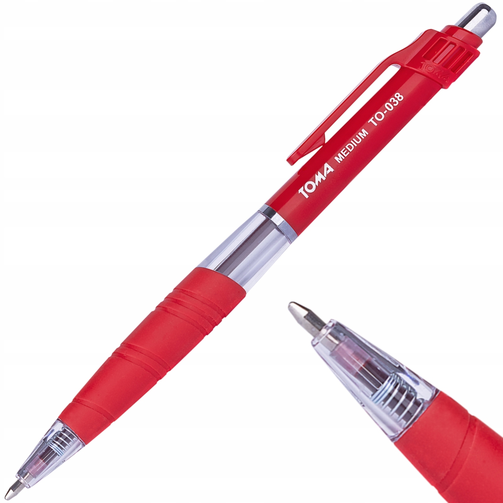 Długopis Automatyczny TOMA TO-038 1mm czerwony