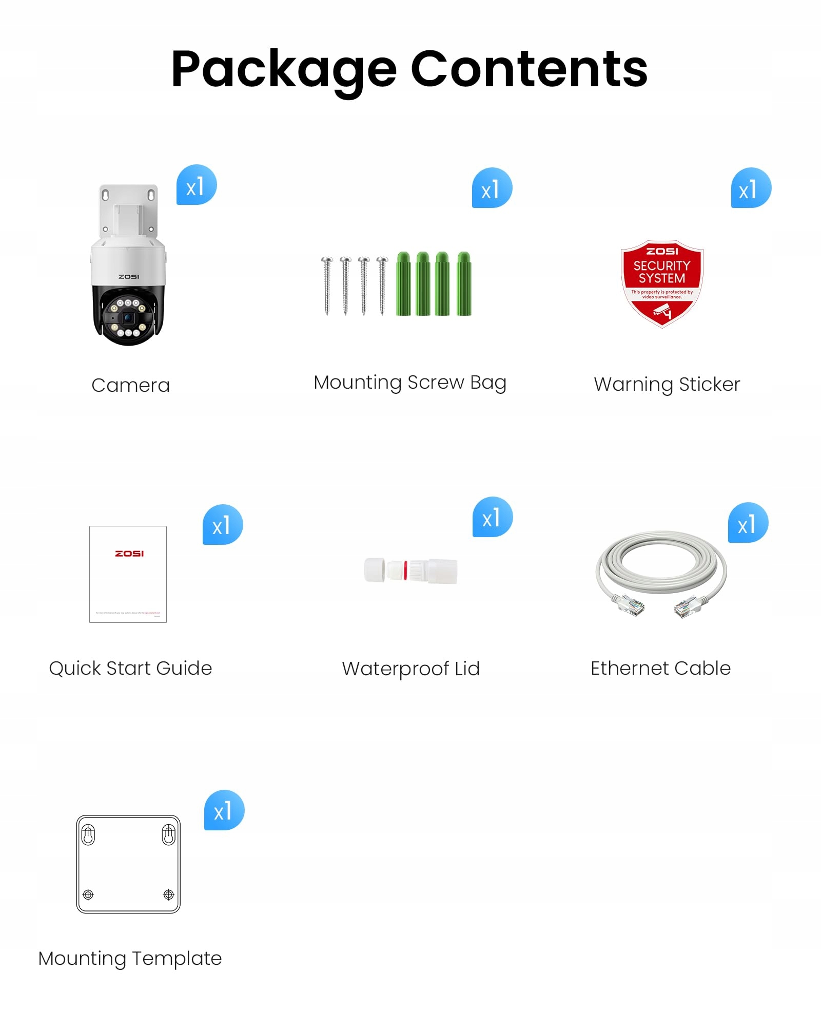 ZOSI Kamera Zewnętrzna 5MP PoE 360° Audio Dwukierunkowe Detekcja Ruchu — miniatura 9