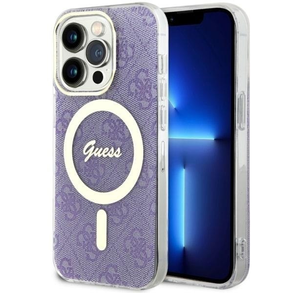 Guess GUHMP14LH4STU iPhone 14 Pro 6.1" purpurový/purple hardcase 4G Mag