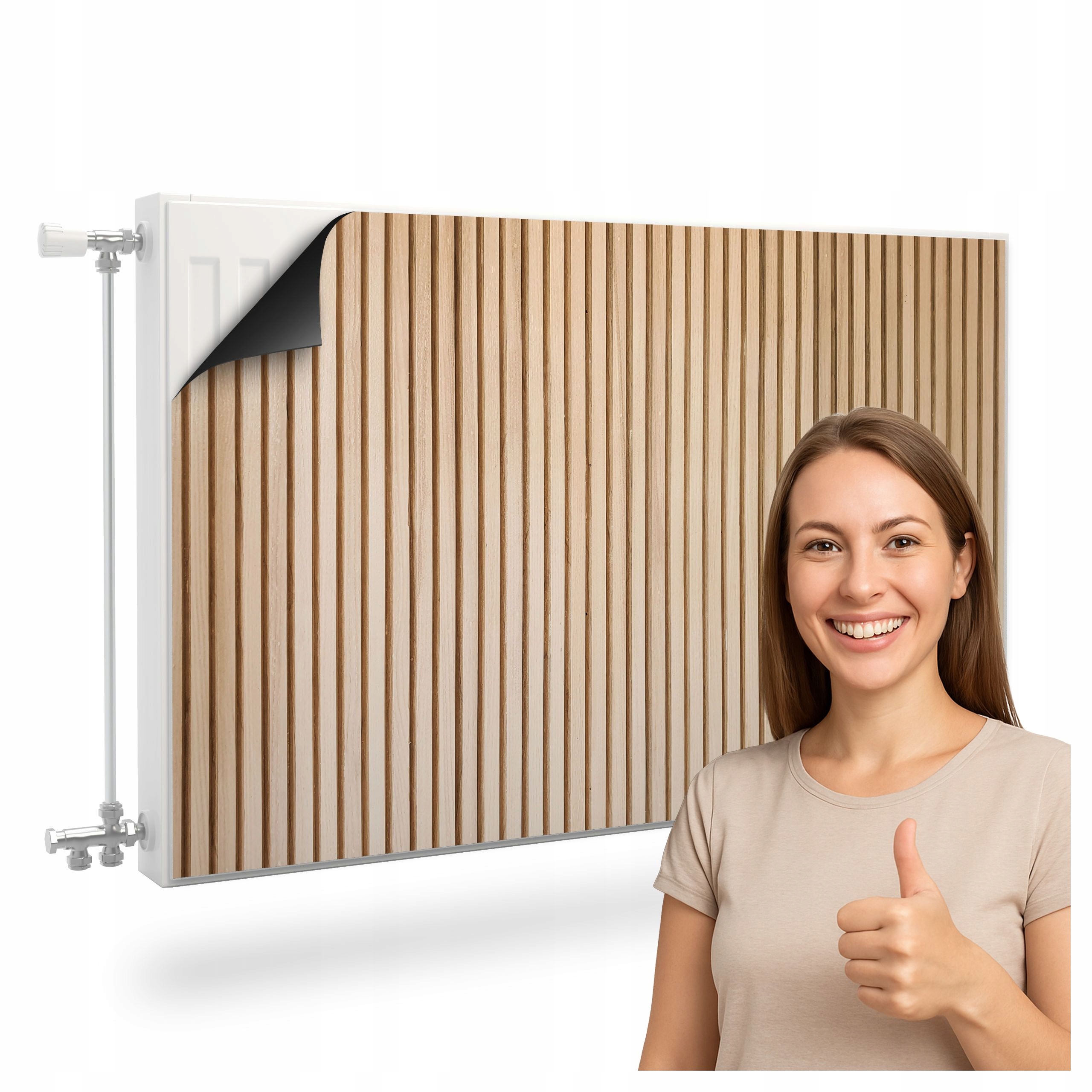 Magnetická Podložka Na Radiátor Světlé Lamely Desky Efekt 3D 100x60