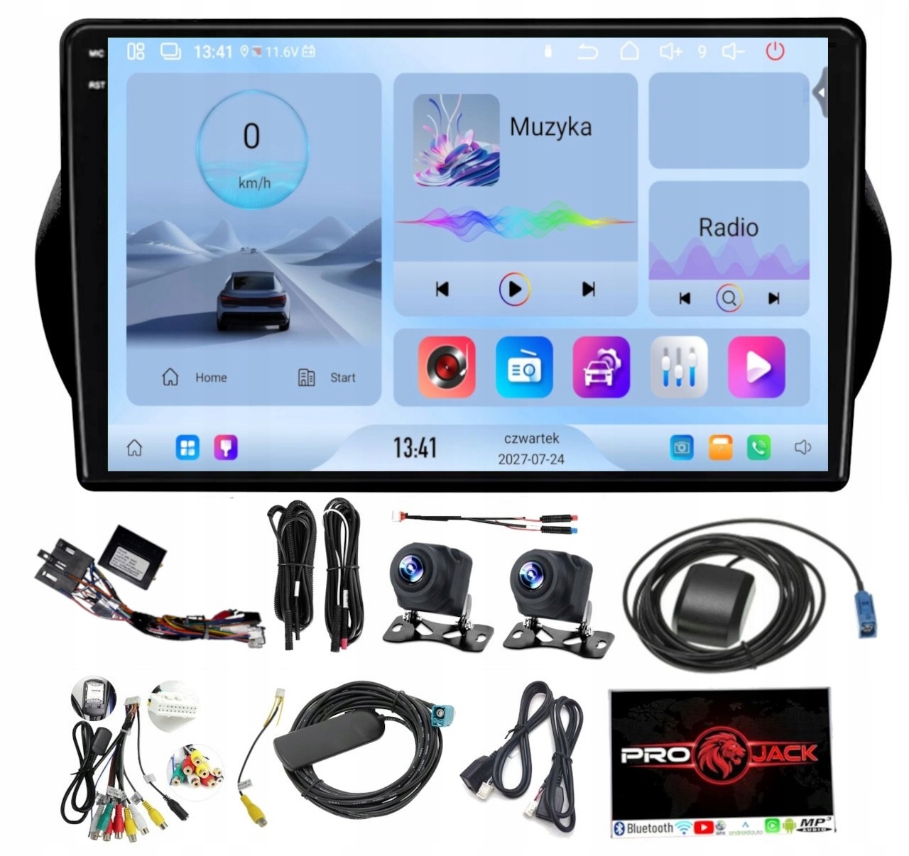 Rádio Navigácia Android Carplay Bt Peugeot Bipper 2008-2017 4GB 64GB Sim