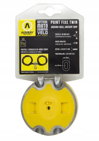 AUVRAY kotwa podłogowa podwójna średnica 14mm EAN (GTIN) 3700807708846