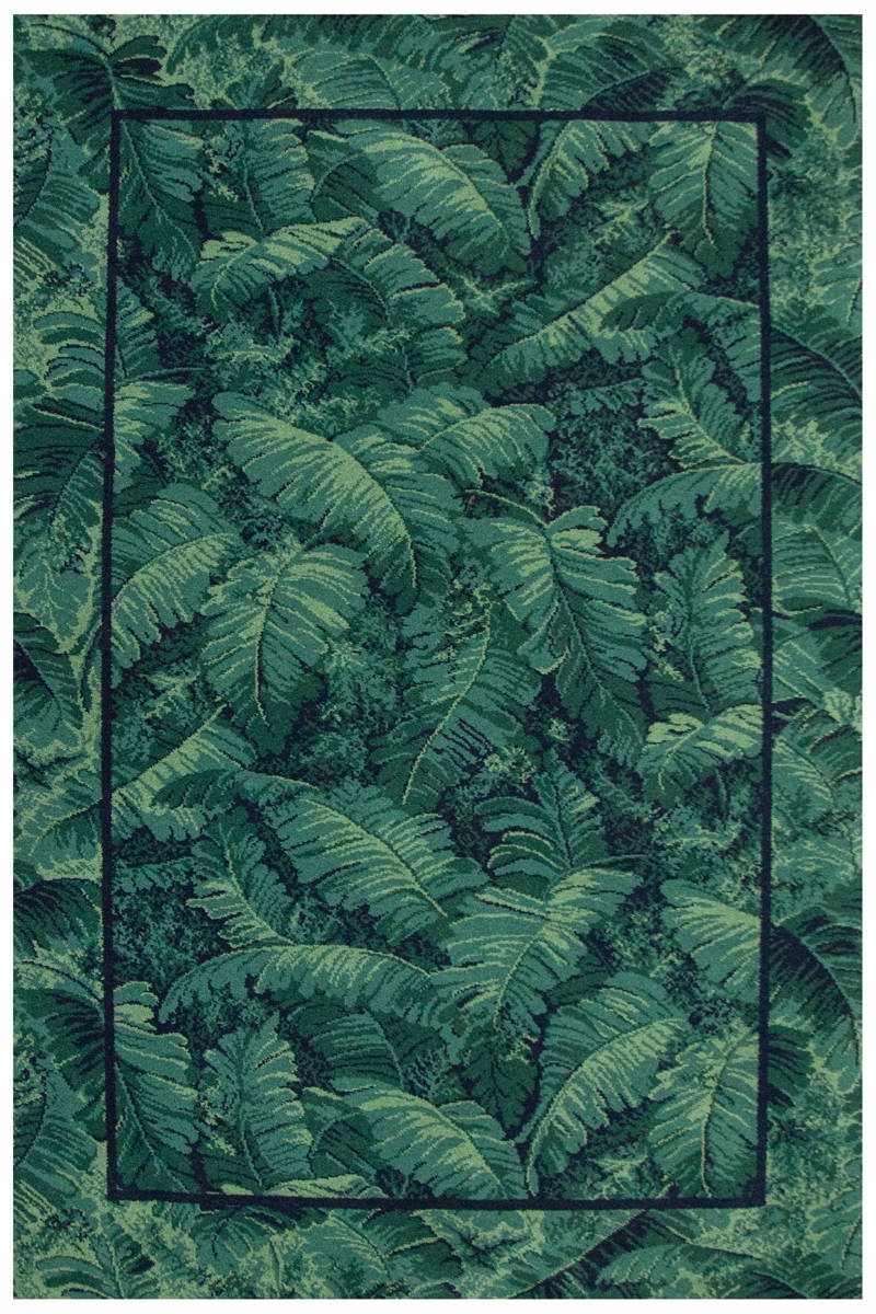 Dywan Wełniany Agnella Tion Teal Tempo Butelkowa Zieleń Palmy 133x190 cm