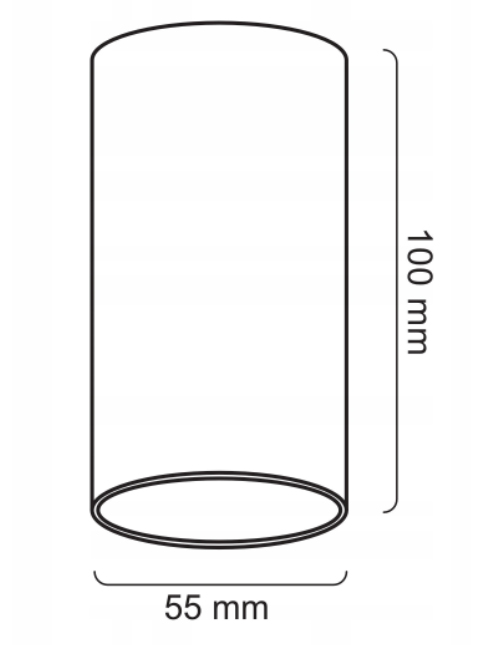 Oprawa Natynkowa Halogenowa Sufitowa GU10 Tuba LED Rodzaj gwintu GU10