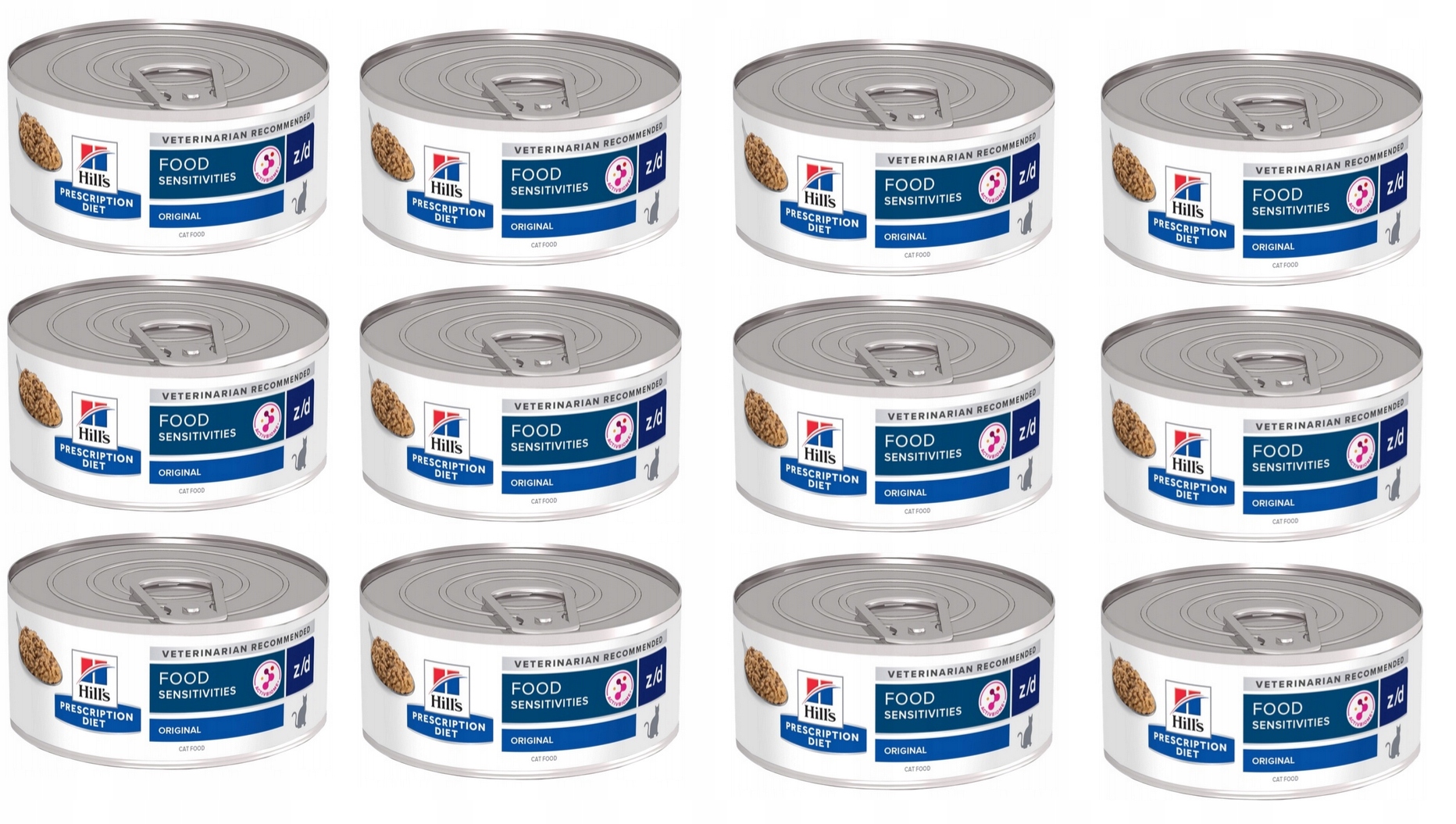 Levně Hill's Prescription Diet Z/d Feline 12x156g mokré krmivo pro kočky Plechovka