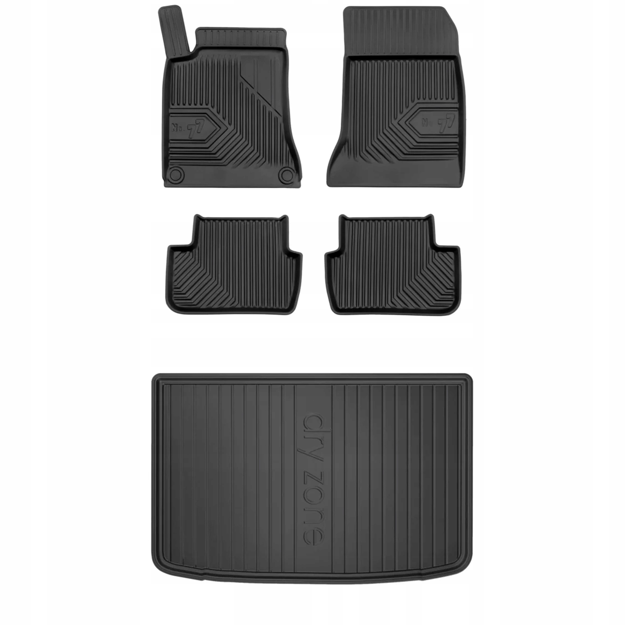 Gumová sada kobercov a rohoží Mercedes trieda A W176 2012-2018 Hatchback, be