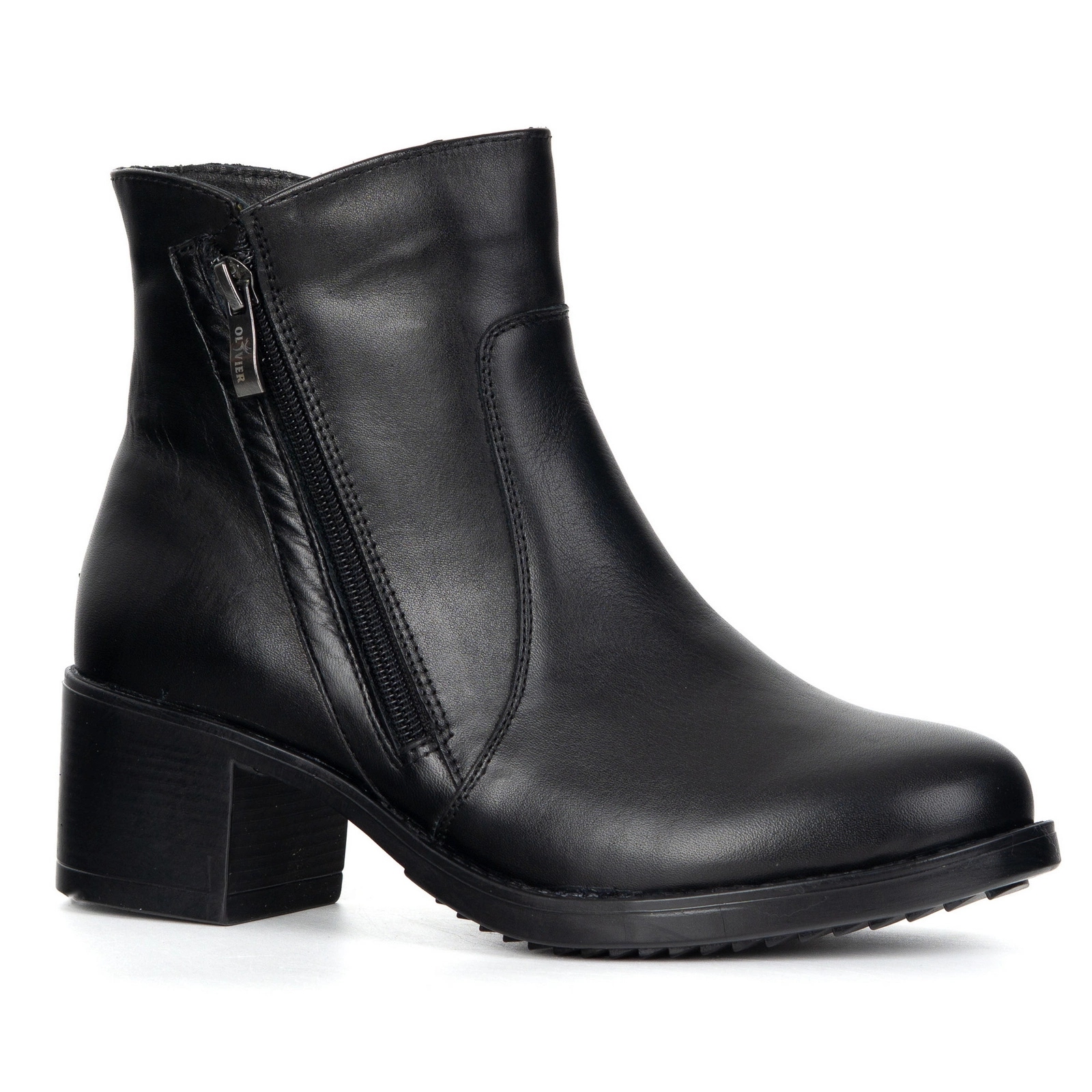 Elegantní dámské kotníkové boty na podpatku 1020POL černé, velikost 36