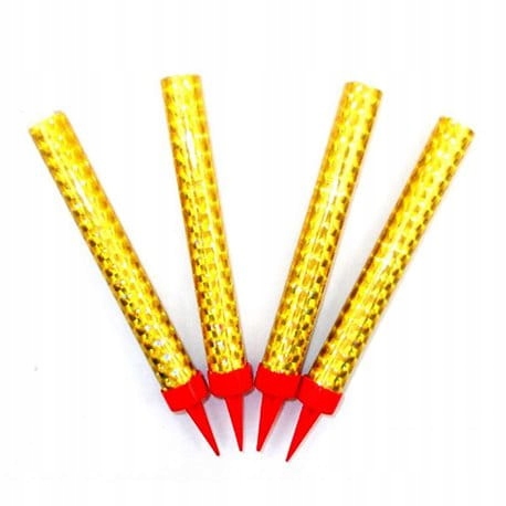 Fontanna Tortowa 18 cm Złota Zestaw - 4 sztuki