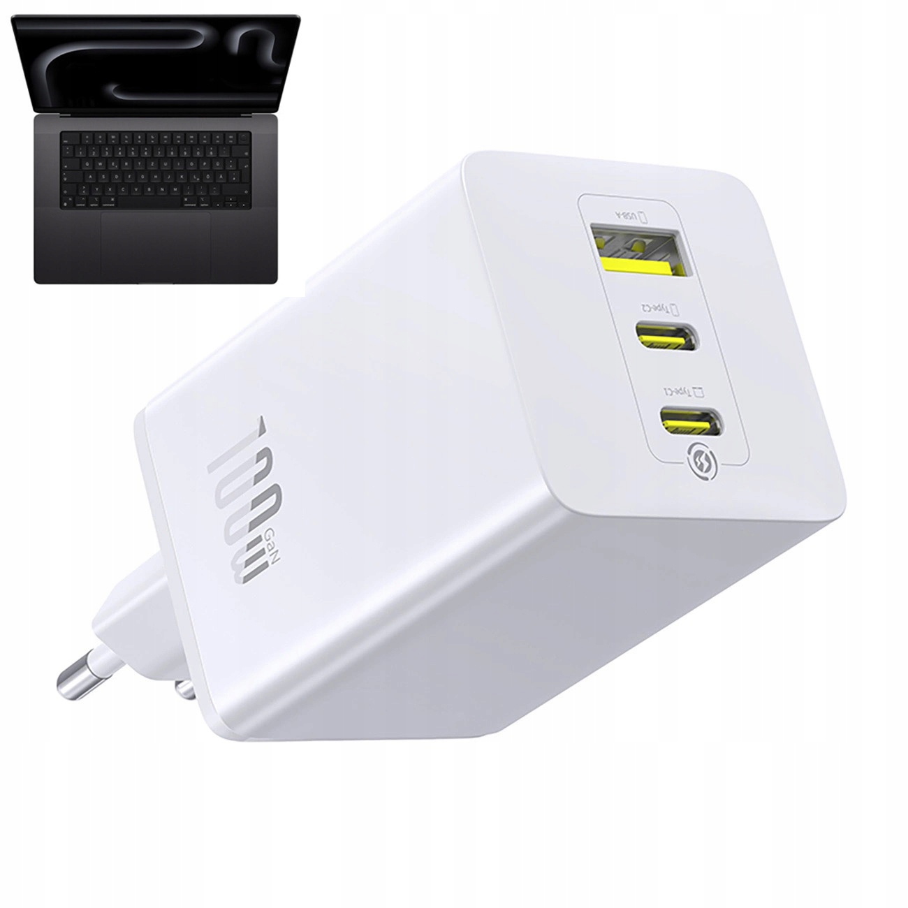 Napájecí adaptér Usb-c 100W pro Apple MacBook Pro 14" M5 2025, síťová nabíječka