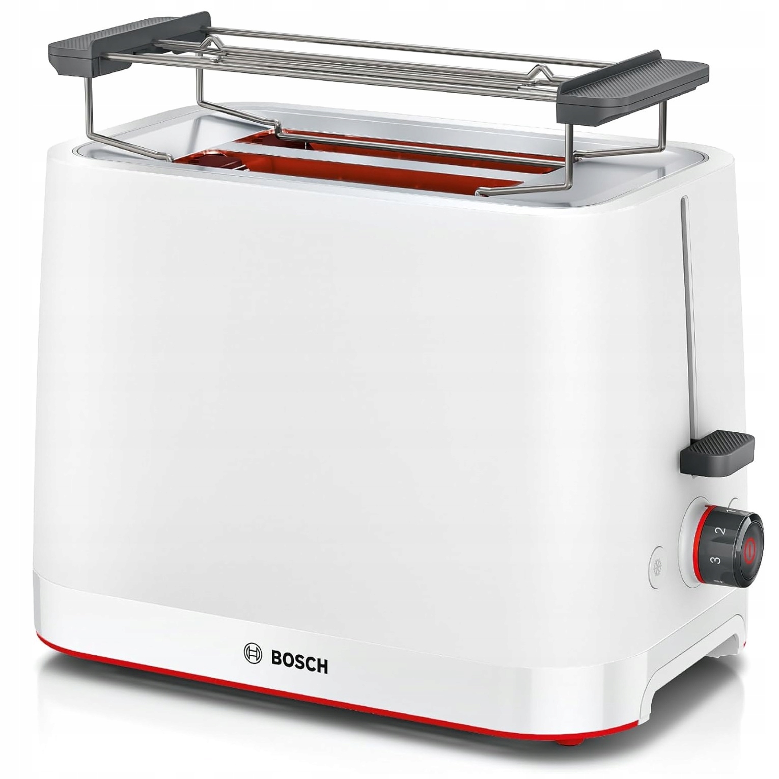 Toustovač Bosch MyMoment TAT3M121 950W 2 tousty Rozmrazování Bílý Sendvičovač