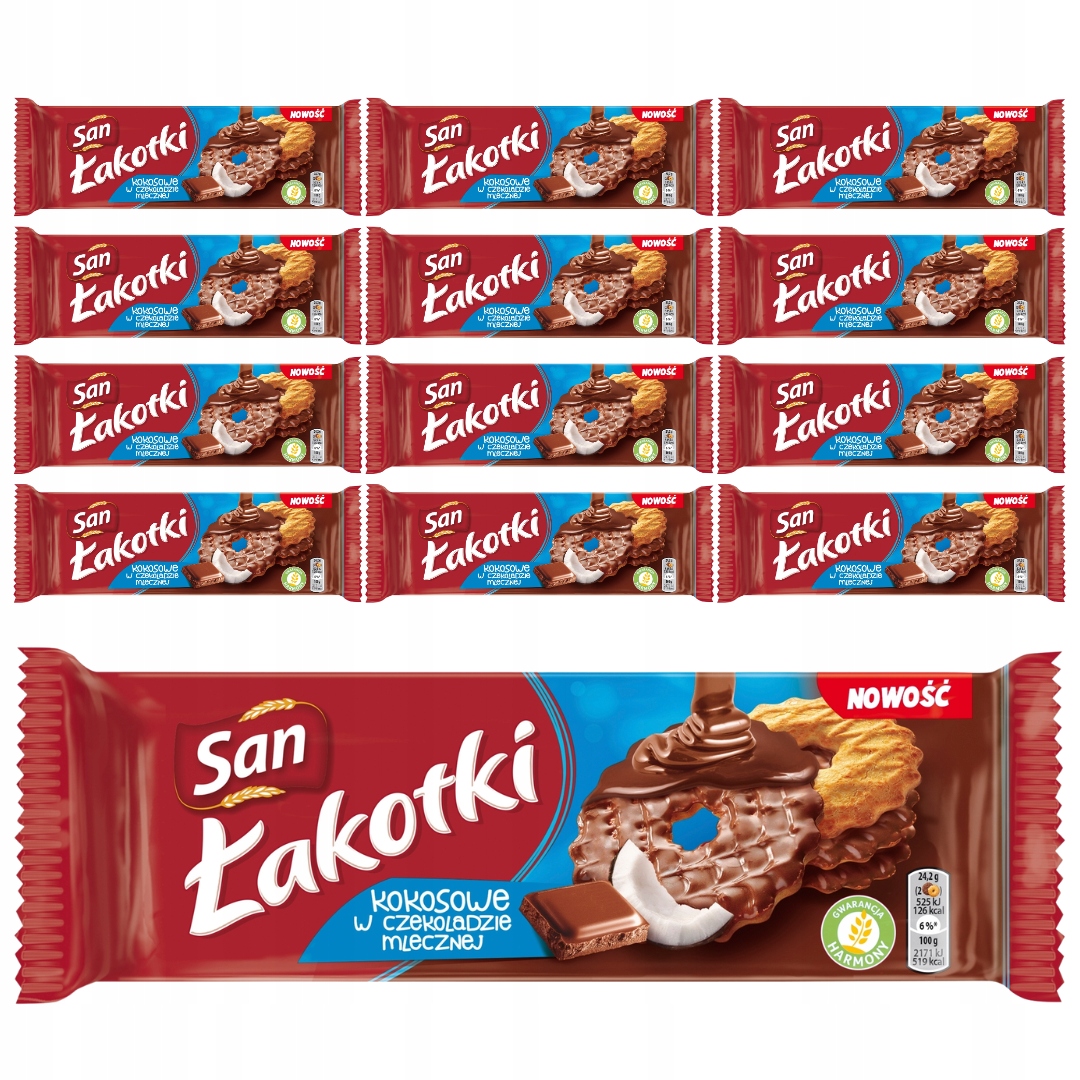 Levně San Lakotki Kokosové sušenky 146 g x 12 kusů