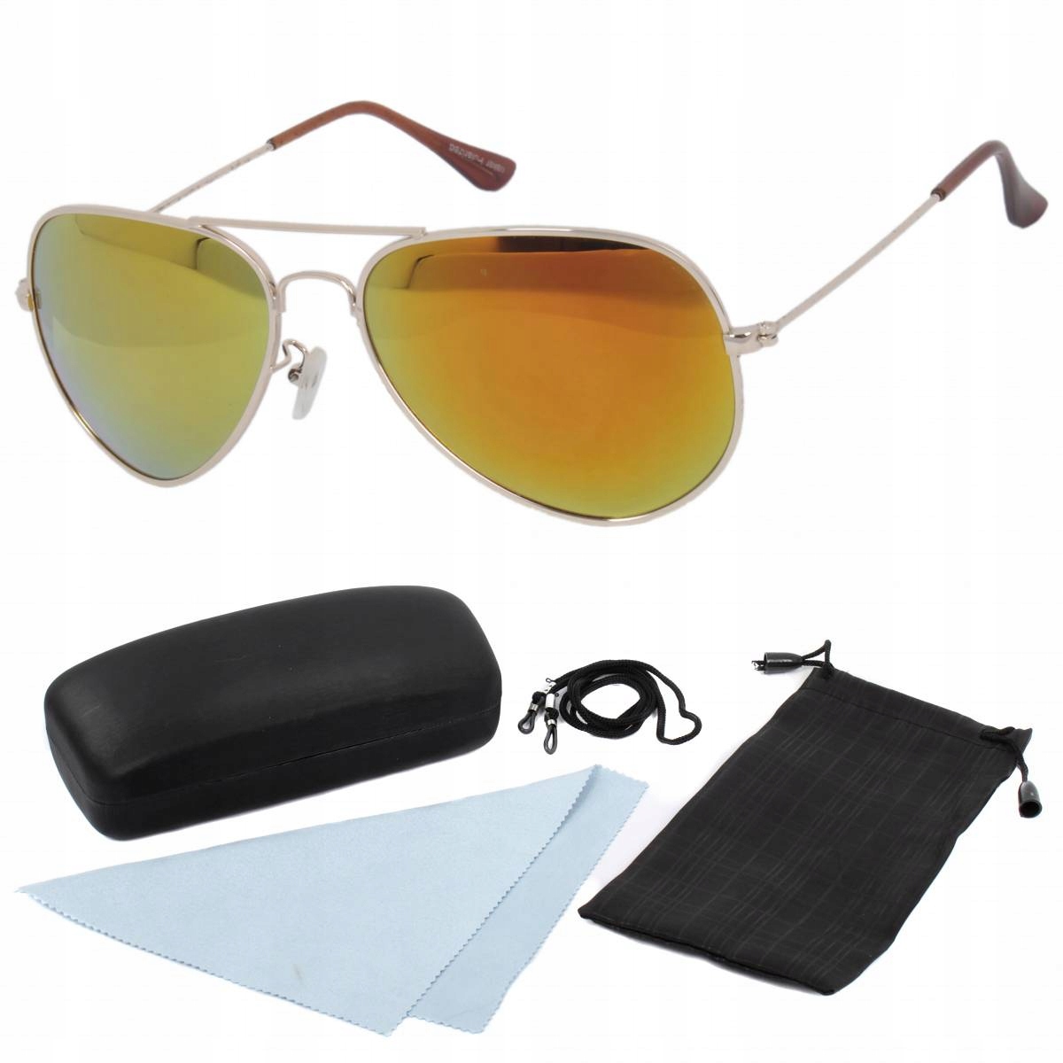 Polar Fashion 3025 aviator zlaté sluneční polarizační brýle