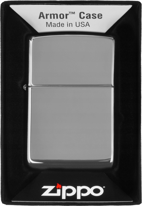 Zapalovač Zippo High Polish Chrome Armor 60001159 Větruodolný benzínový