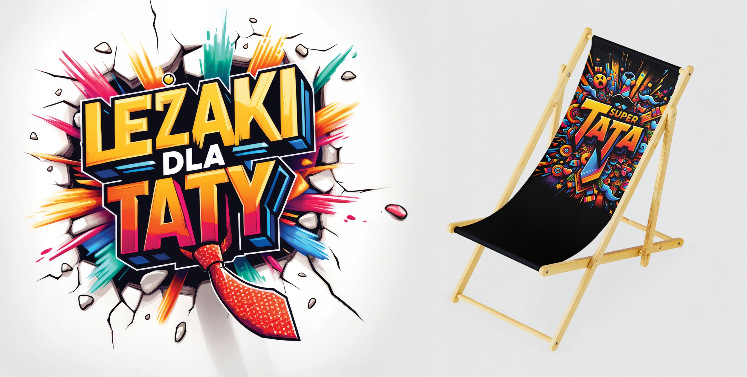 Leżak dla 40-atka na urodziny Szerokość (krótszy bok) 65 cm