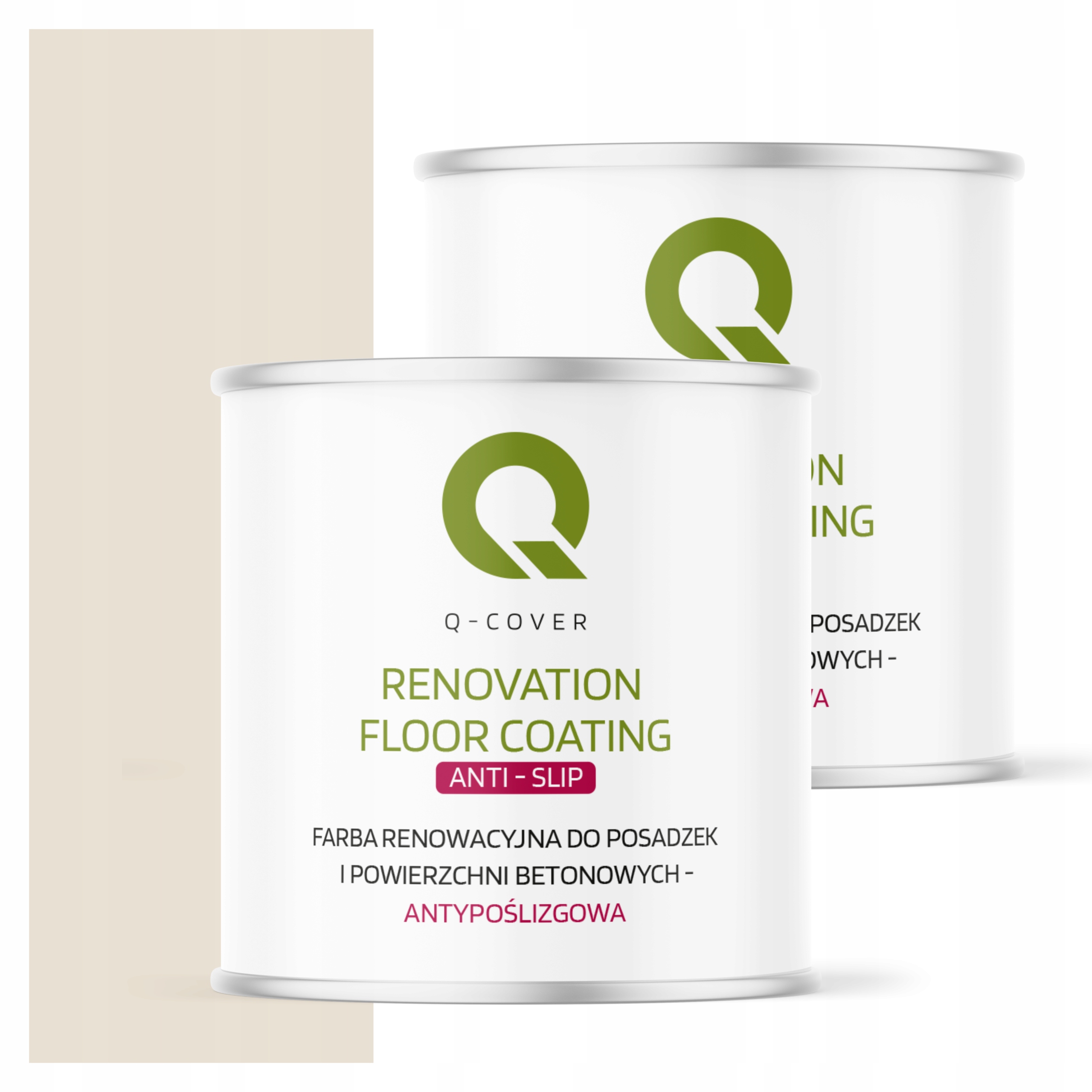 Protišmyková renovačná farba na betón 2,5L krémová Ral 9001 matná