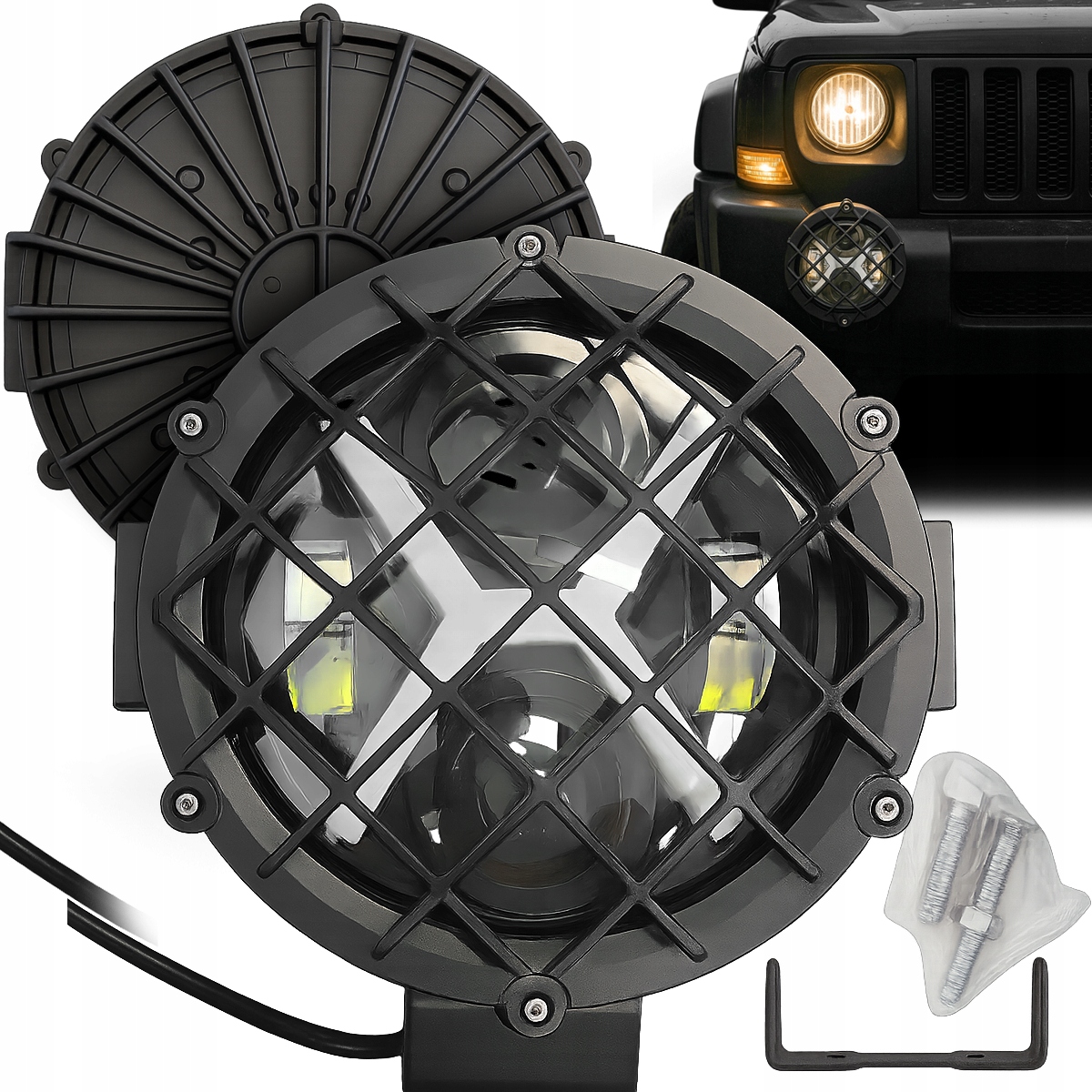 Led Halogenová Lampa Dodatečné Osvětlení Off Road 12V Reflektor Světlomet