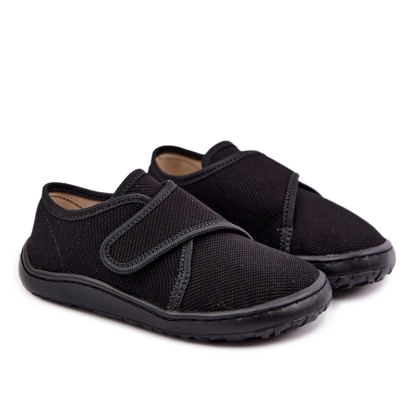 Kapcie Dziecięce Chłopięce Barefoot Rzep Froddo G1700438-15 Czarne 24
