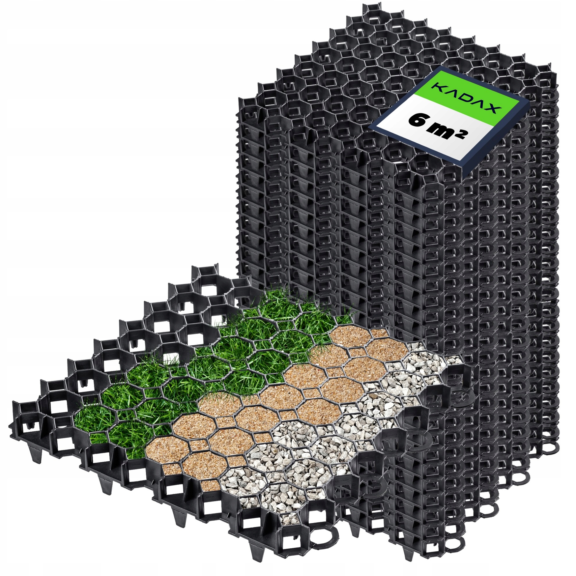 Geokrata Parkovacia Mriežka Travniková 50x50x3,5 24ks Záhradná 530 TON/m2