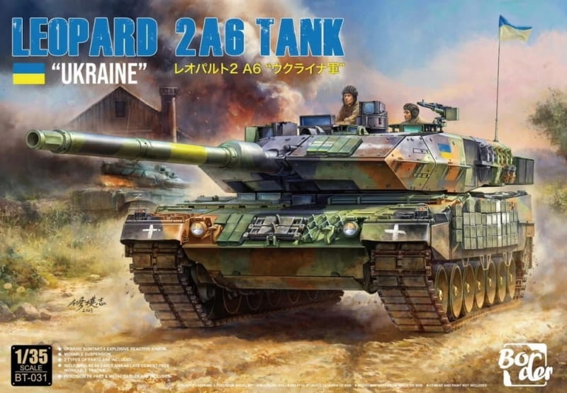 Hlavní bitevní tank Leopard 2A6 na Ukrajině 1:35 Border Model BT031