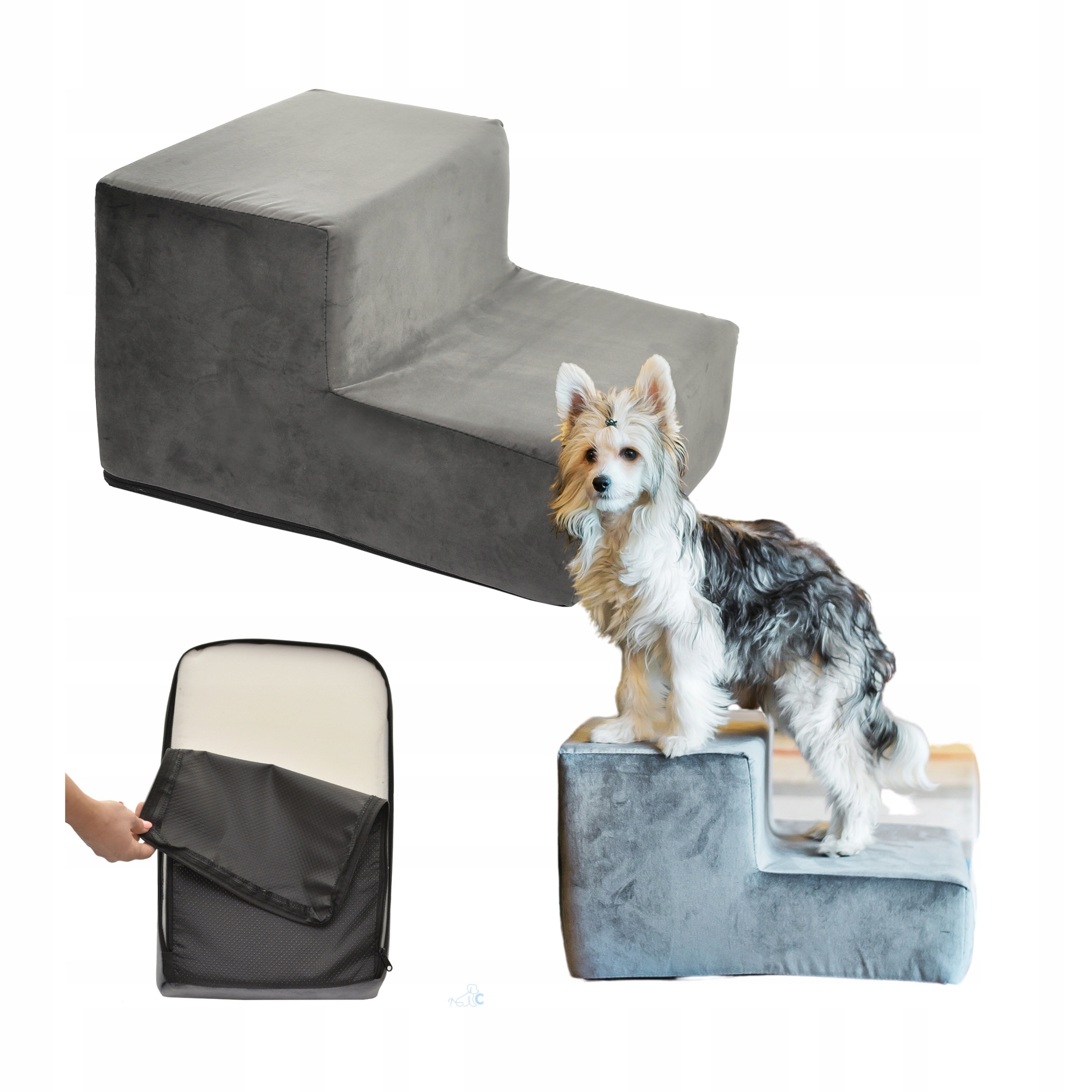 Schodky Rampa pro psa kočku 2 stupně Protiskluzové schody 30 cm Plošina