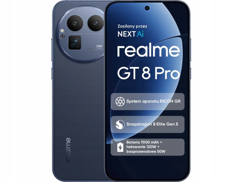 Smartfon Realme Gt 8 Pro 5G 12/256GB 6.79" 144Hz Niebieski