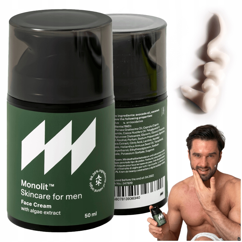 

Męski krem Do Twarzy nawilżający z Algami 50 ml