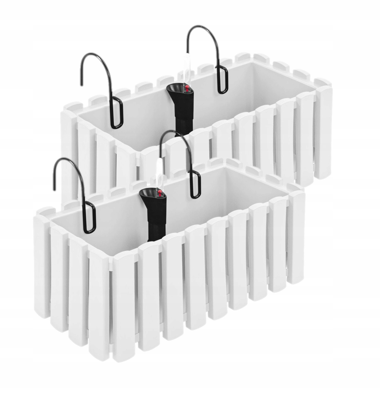 

2x Doniczka wisząca balkon płotek DDEF400W Białe