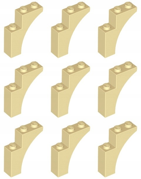 

Lego 13965 Łuk 1x3x3 piaskowy Nowy (15g) 9 szt.
