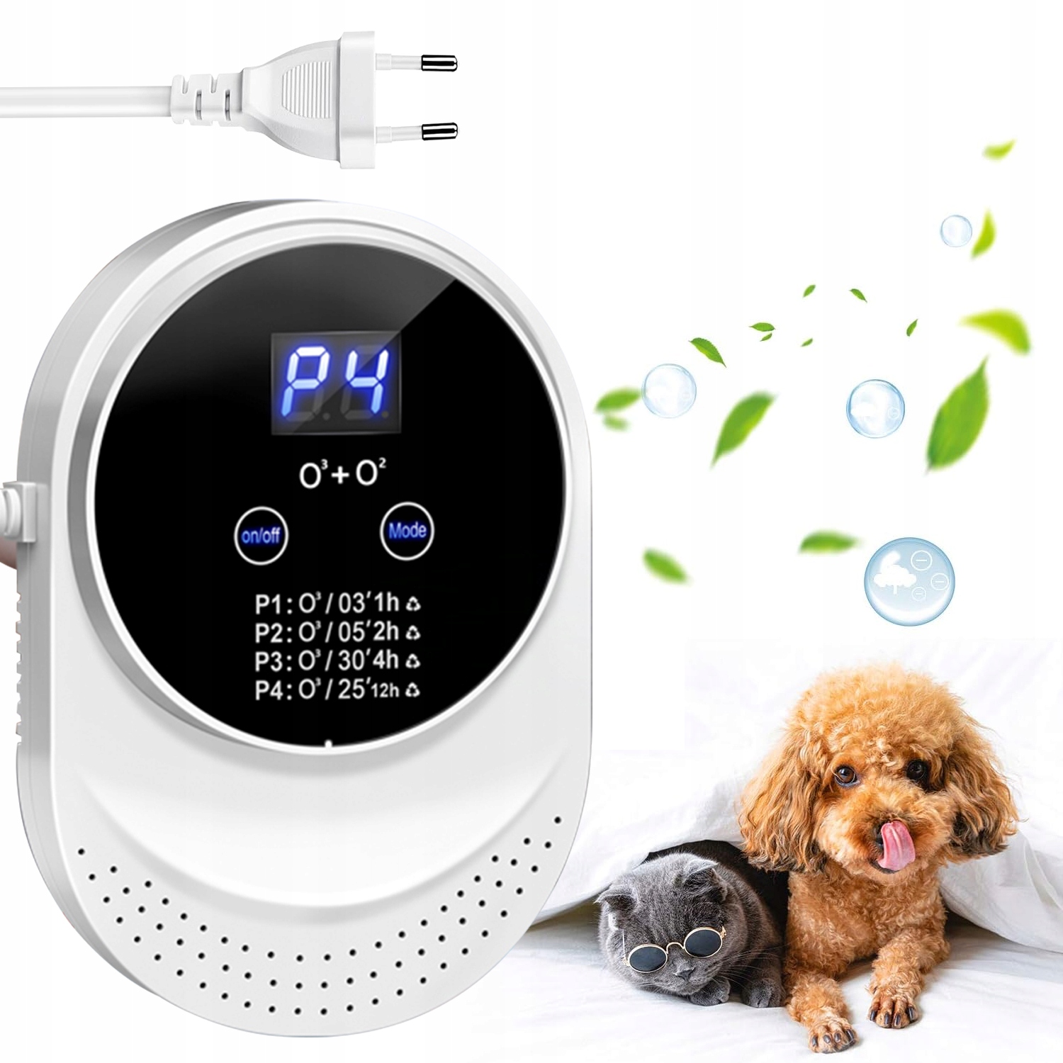 Inteligentny Pochłaniacz Neutralizator Zapachów Odor Eliminator Biały