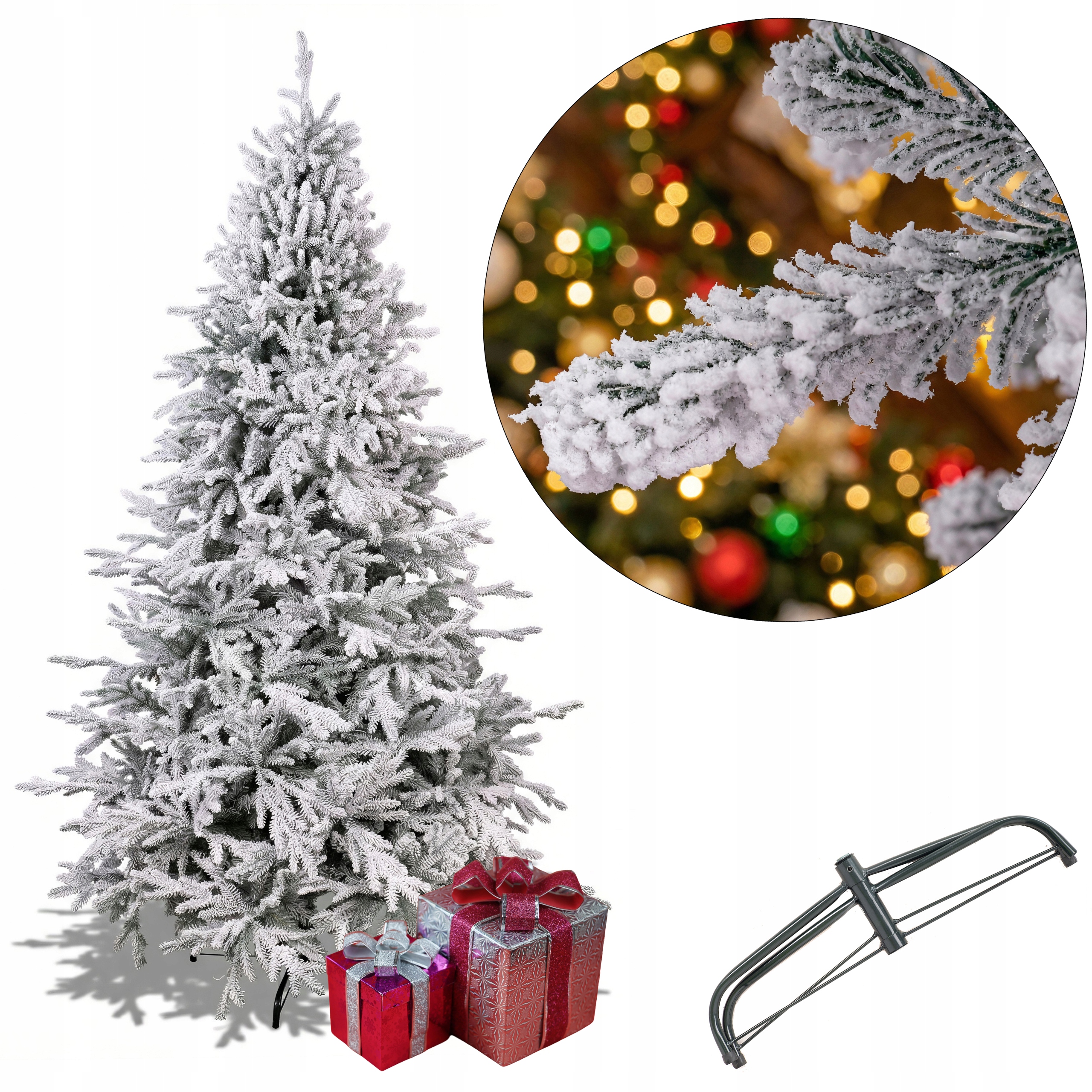 Vianočný stromček Ako Živý 220 cm Intenzívne Zasnežený XXL 1055 Vetvičiek