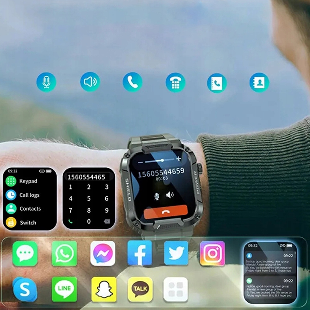 SMARTWATCH ZEGAREK MĘSKI GPS SPORTOWYCH MONITOR PL Lokalizator GPS tak