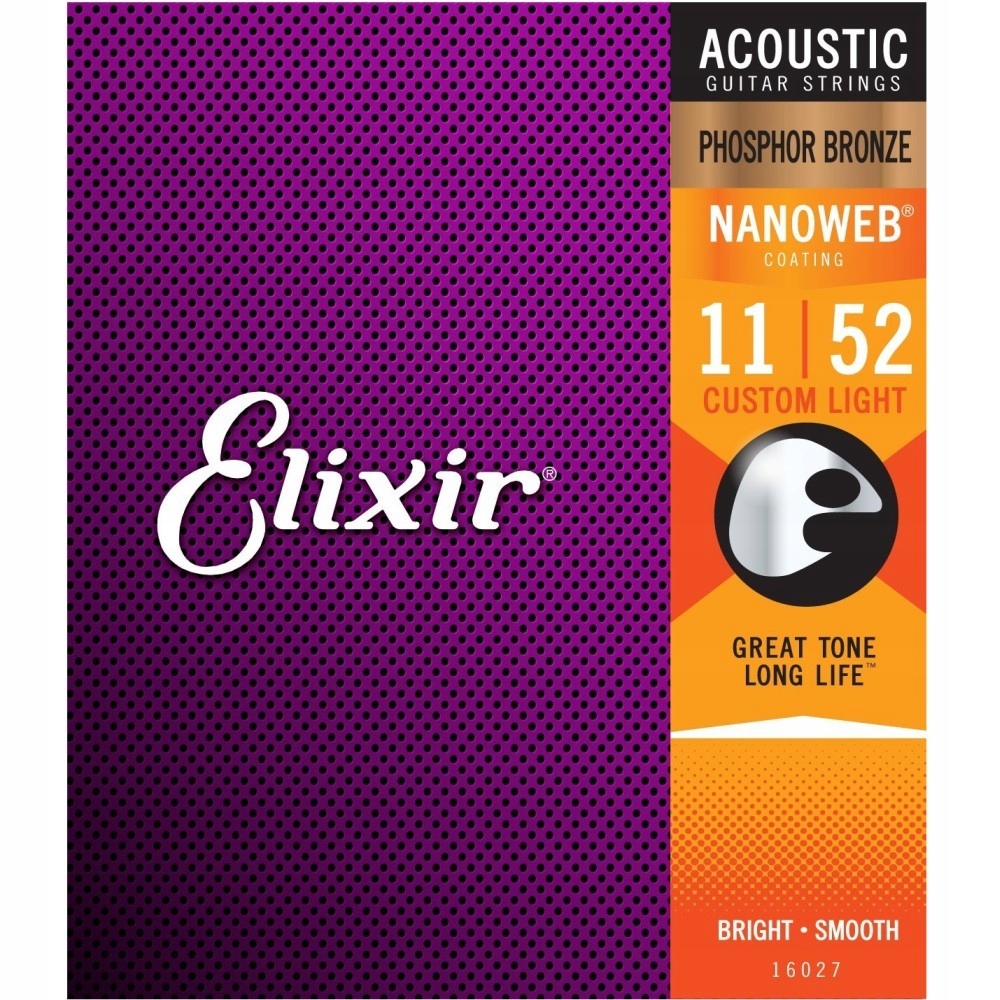 Struny Elixir 16027 Nanoweb Custom Light 11-52