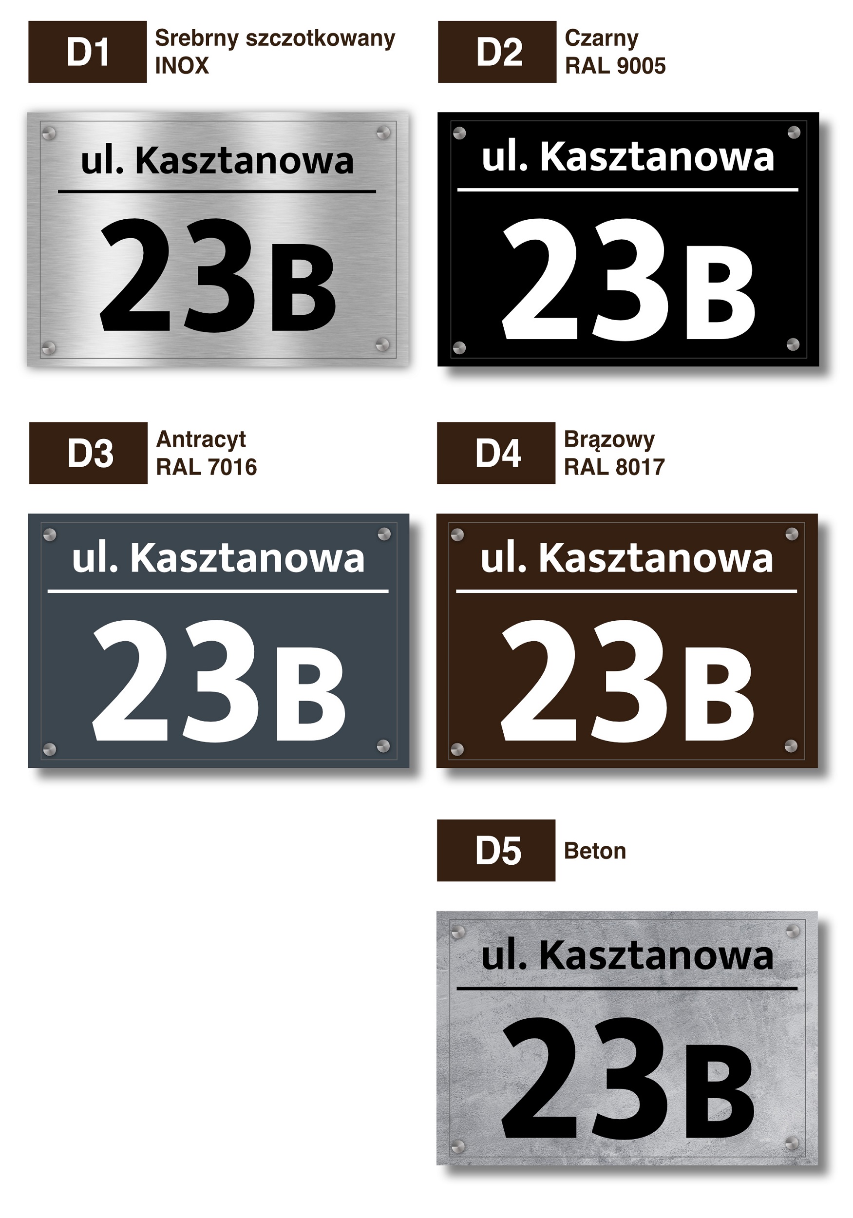 tabliczka tablica ADRESOWA numer dom 30x20 dystans Szerokość produktu 30 cm