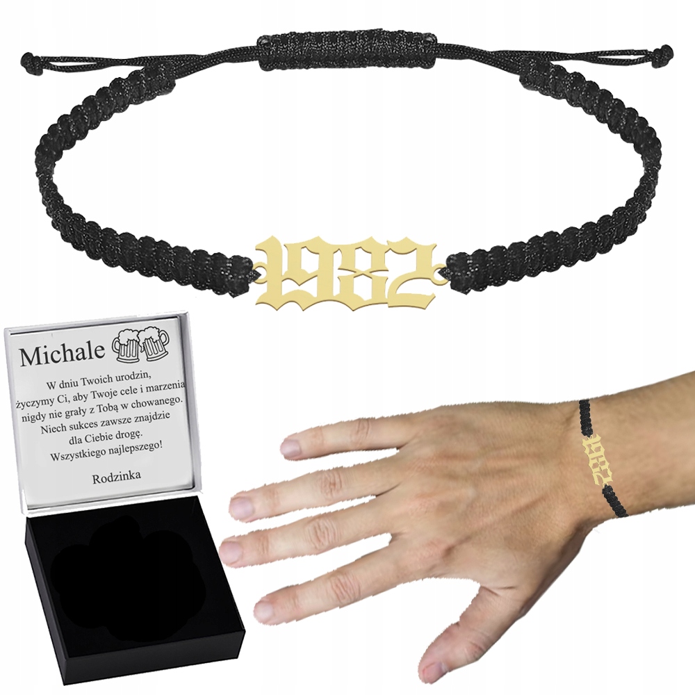 Pozlacený náramek Datum Ročník Dedikace