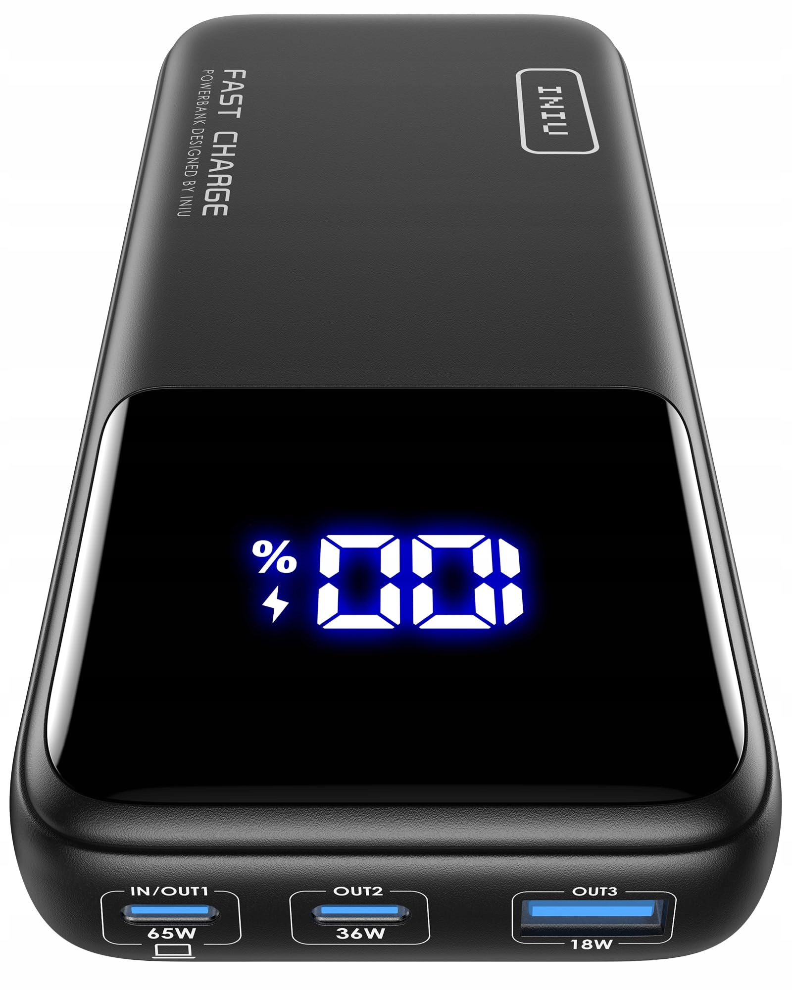 INIU Power Bank 20000mAh 65W USB C Do Telefonów i Laptopów