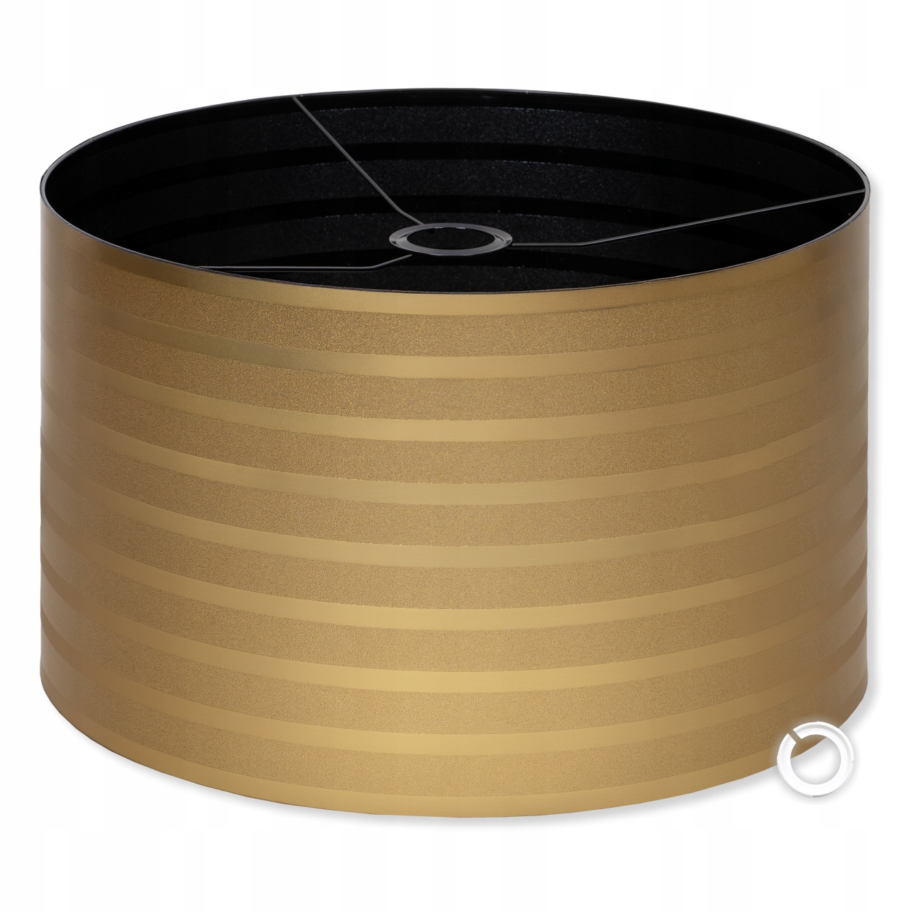 Stínidlo pro stojací závěsnou lampu zlaté, černé, 40 cm x 25 cm, E27 E14