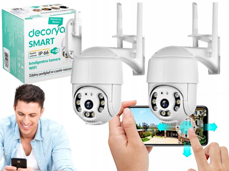 Sada pro monitorování domu a bytů 2x Kamera Venkovní otočná kamera