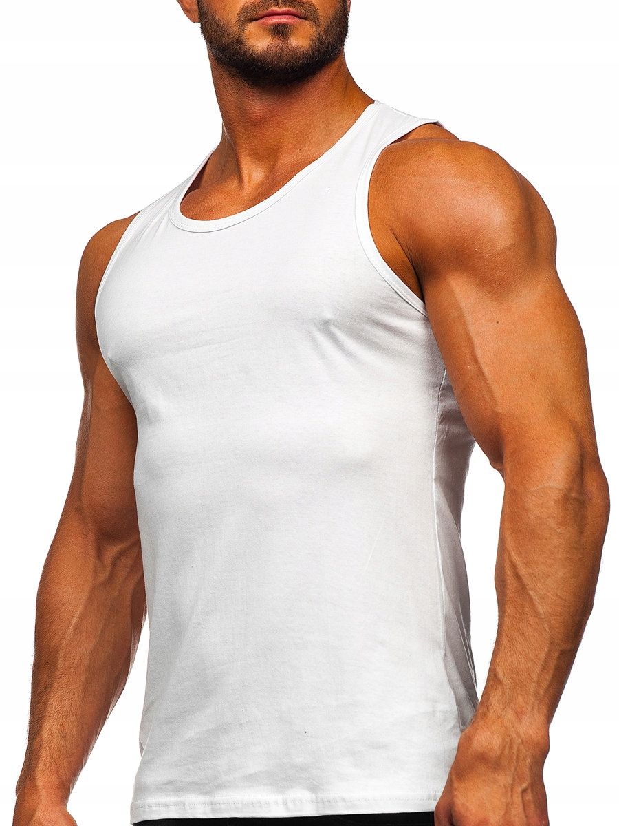 

Tank Top Koszulka Męska Biała 1205-1 ROZMIAR_2XL