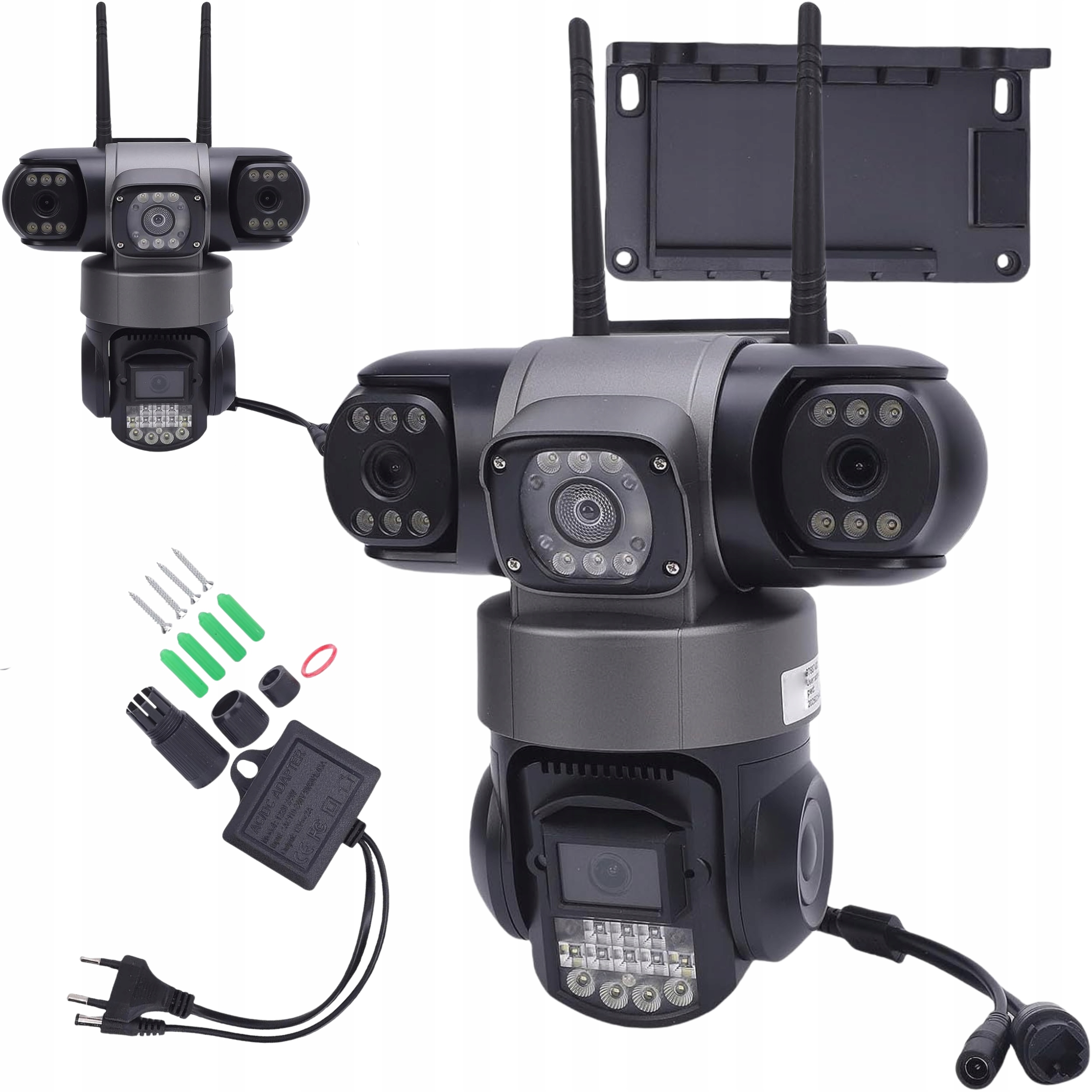 WiFi kamera 3x2MP Triple Lens H.265 Ai Venkovní detekce 128GB V380