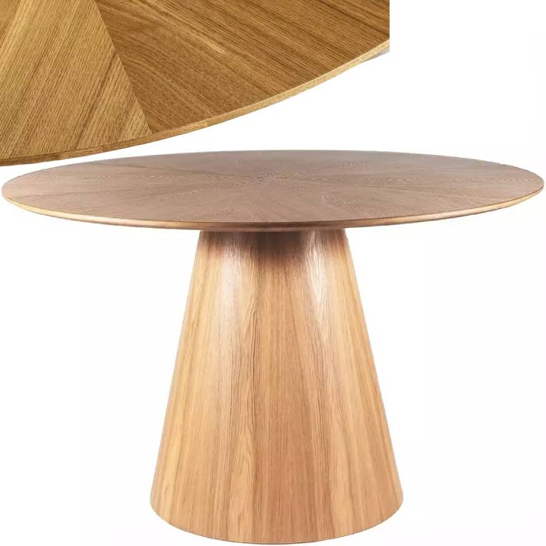 Okrągły Stół Angel 120 Cm Dąb Naturalny Nowoczesny Do Jadalni Stoły Signal!