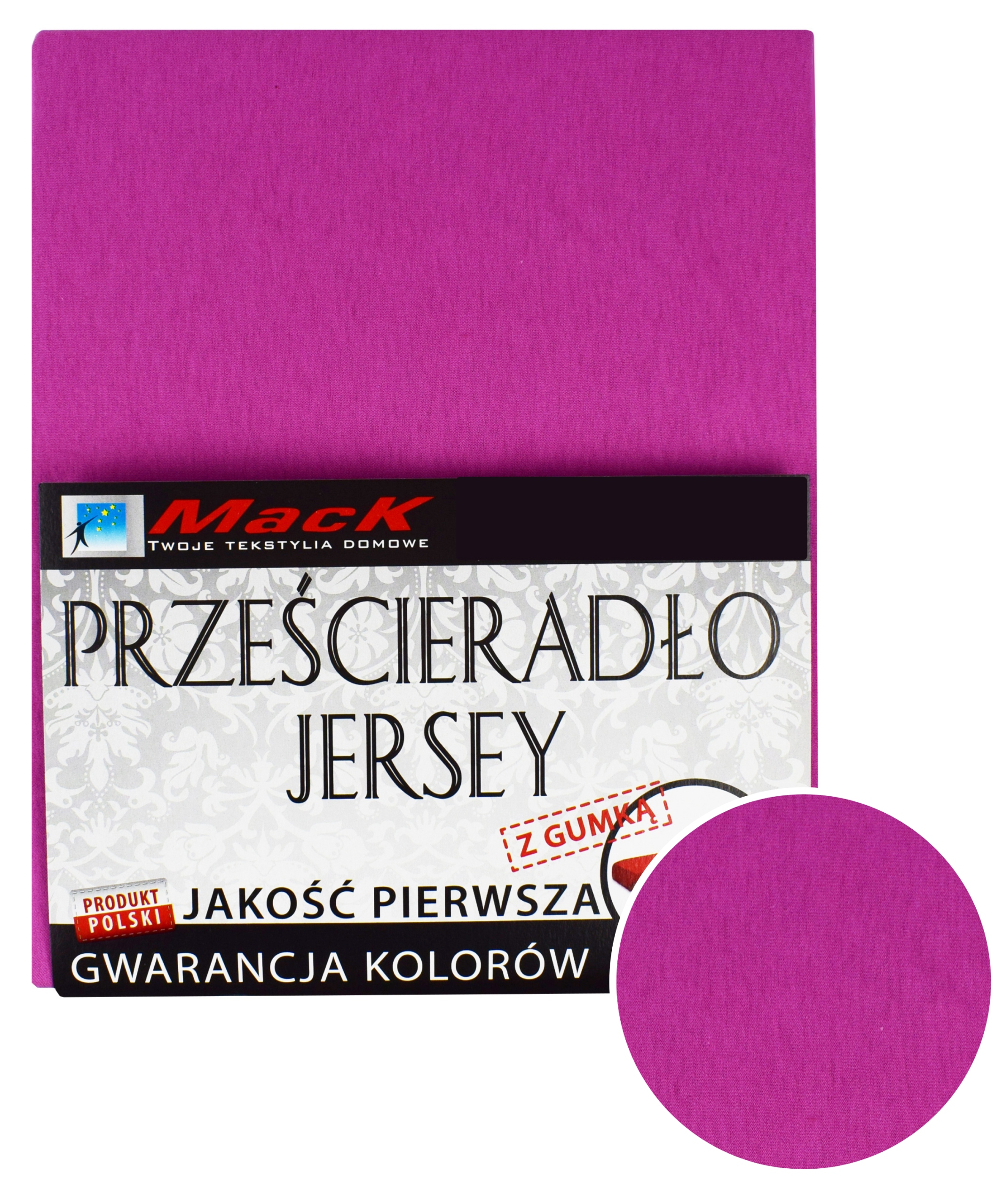 

Prześcieradło Jersey Z Gumką 160X200 ciemny róż