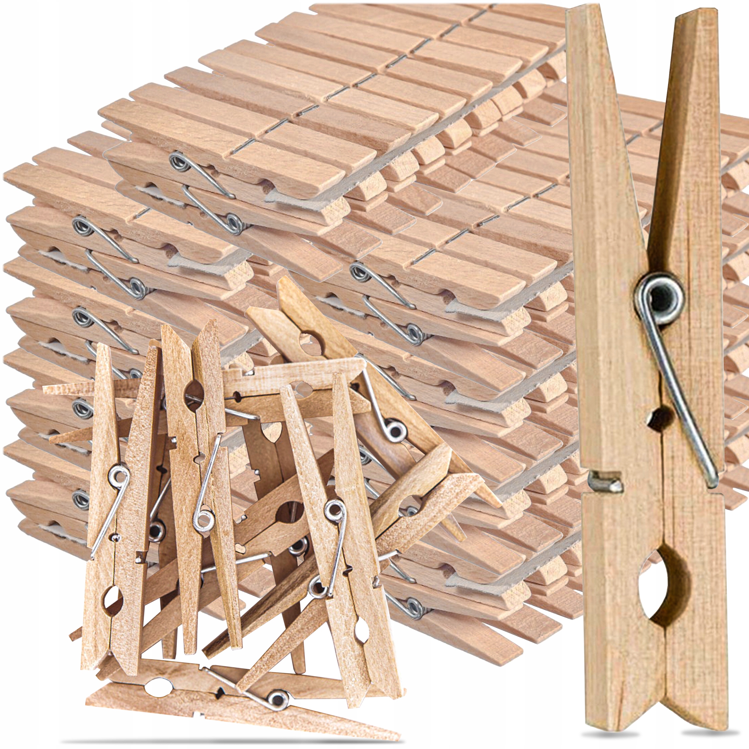 

Klamerki Drewniane Prania Bielizny Spinacze 180szt