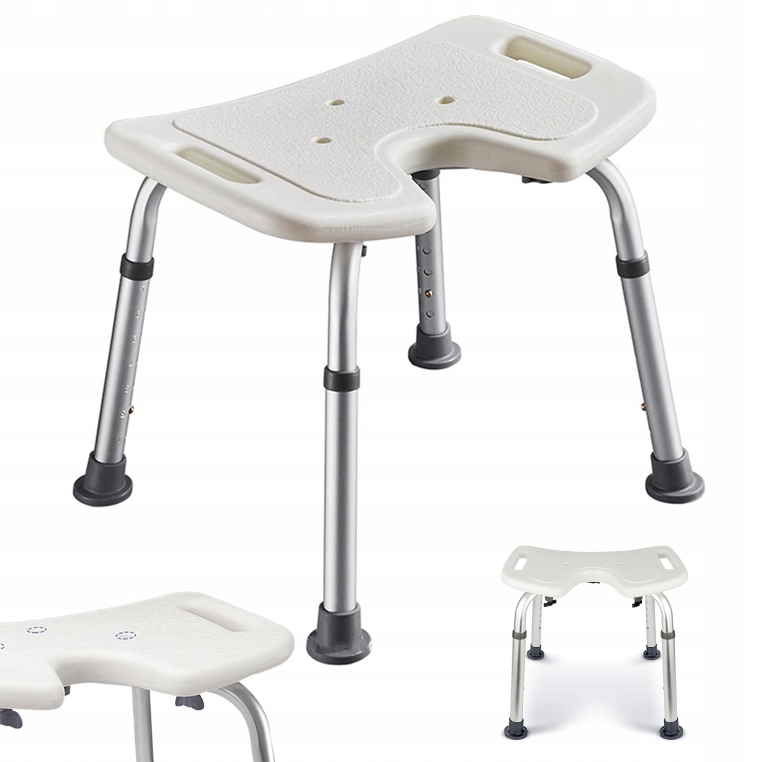 Taboret Stołek Pod Prysznic Krzesło Prysznicowe Do Wanny Regulowana 37-51cm