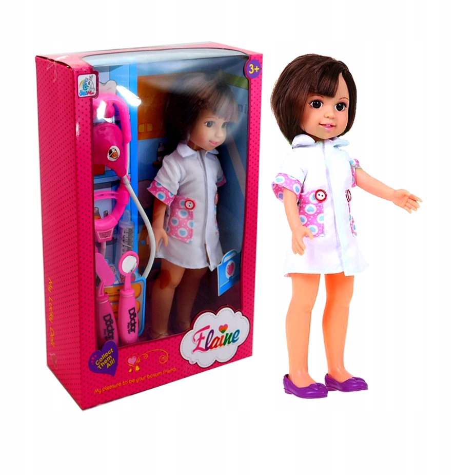 

Duża Lalka Pielęgniarka Lekarka Akcesoria 32cm