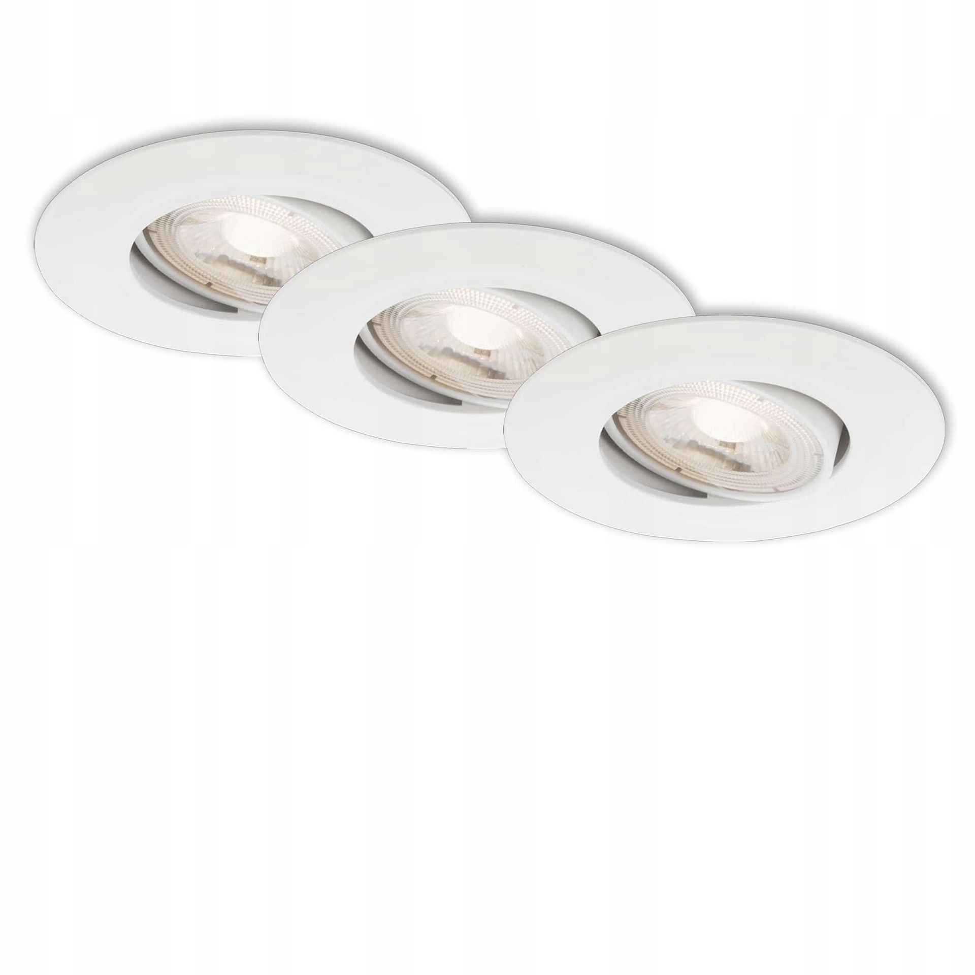 Sada 3x Led vestavné svítidlo Briloner, 4,9 W, 9 cm, bílé, stmívatelné