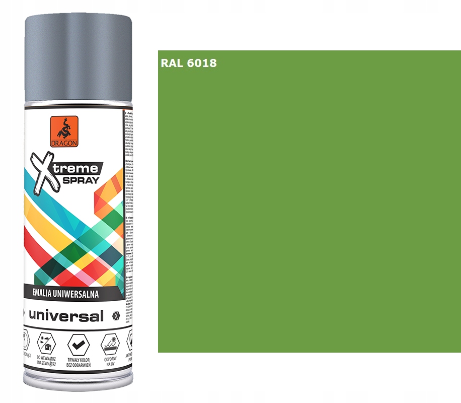 Emalia Farba SUPER SPRAY 400ml ZIELONY JASNY 6018