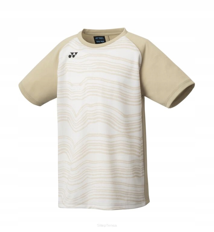 Koszulka tenisowa Yonex Crew Neck Club beżowa r.M