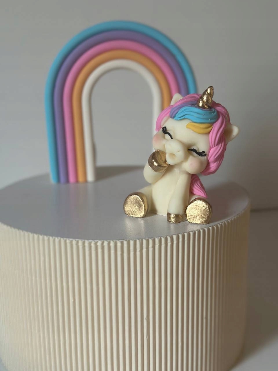 Levně Sada jednorožec a duha.Figurka na dort, ozdoby, narozeninové dekorace