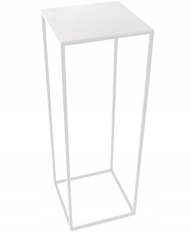 

Kwietnik stojak na kwiaty loft 70cm biały met 363