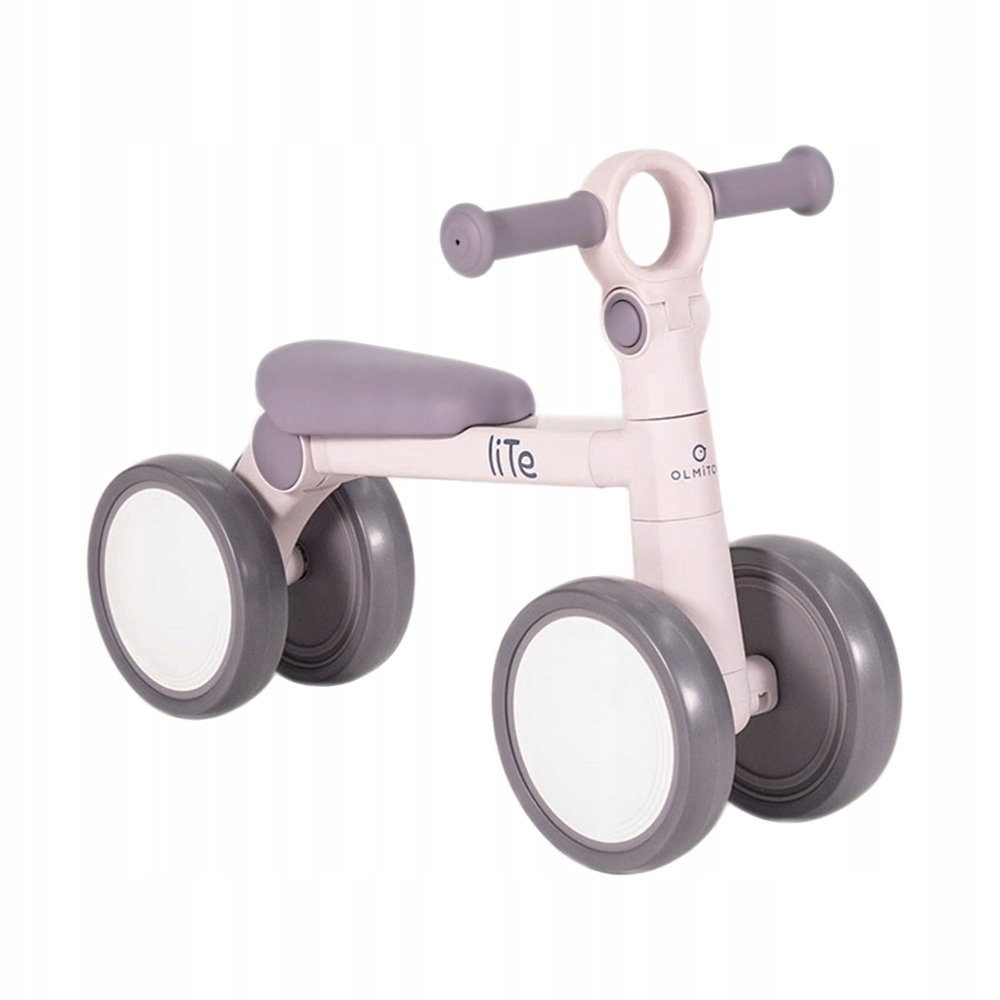 Olmitos Rowerek Biegowy Treningowy bez Pedałów Regulowany Lite Różowy 12 m+